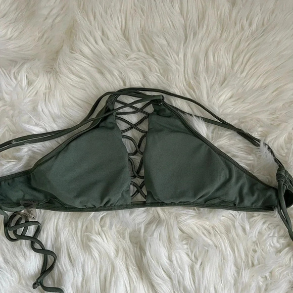2 piece women’s green bikini size small - Picture 7 of 8